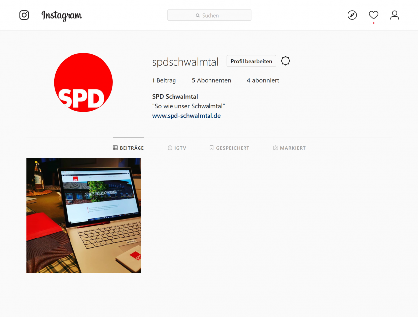 SPD Schwalmtal Instagram Profil